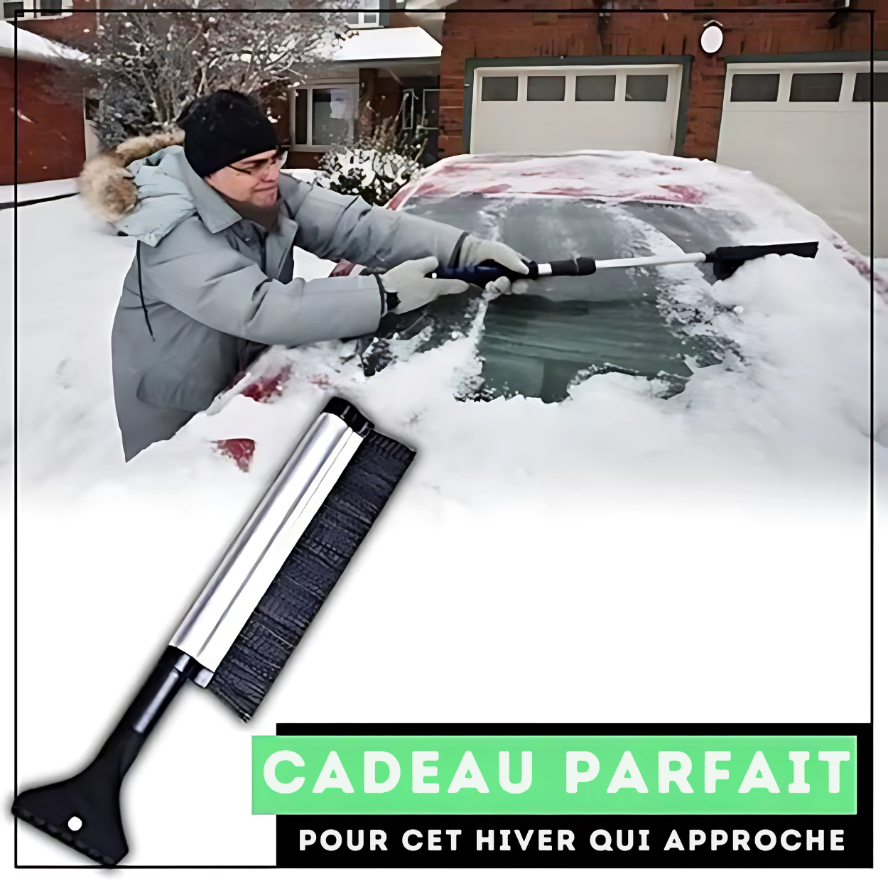 Telescopic Snow Brush with Ice Scraper