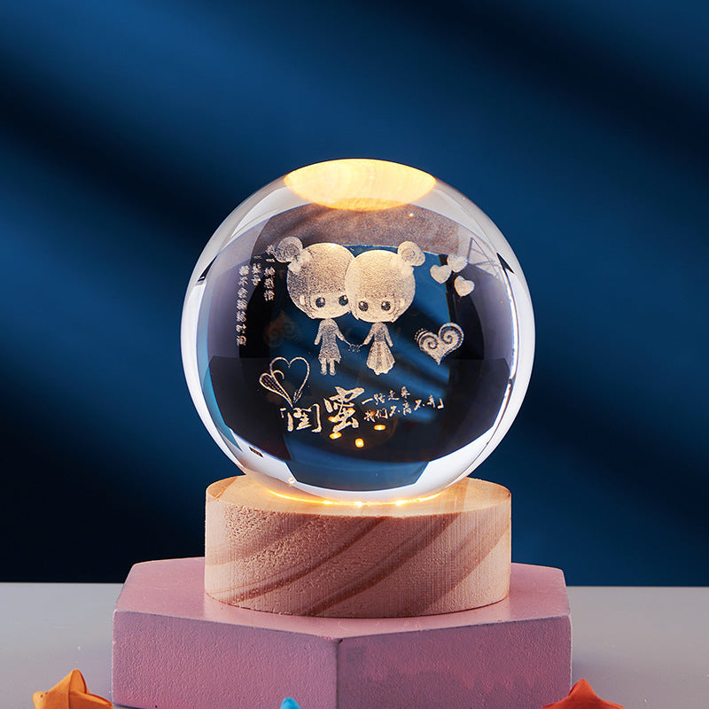 Elegant Crystal Night Lamp