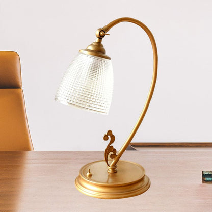Elegant Antique Gold Metal Lamp