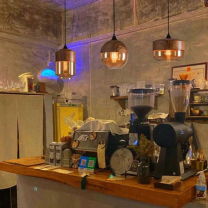 Nordic Design Wooden Ceiling Lamp