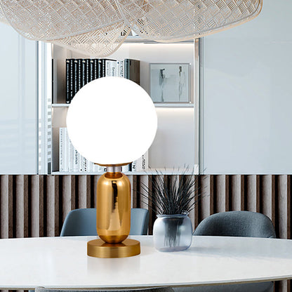 Elegant Glass Lamp Golden Sphere