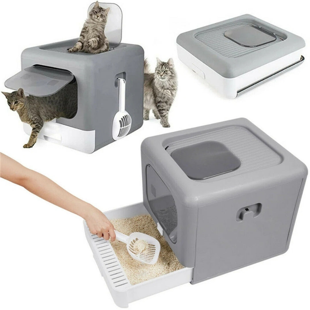 Foldable and Compact Cat Litter Box