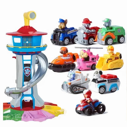 Paw Patrol Car Toys - 9 Pieces with Figures for Kids