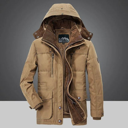 Men's warm winter parka jacket