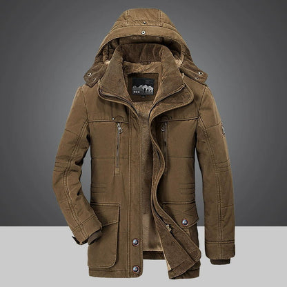 Men's warm winter parka jacket