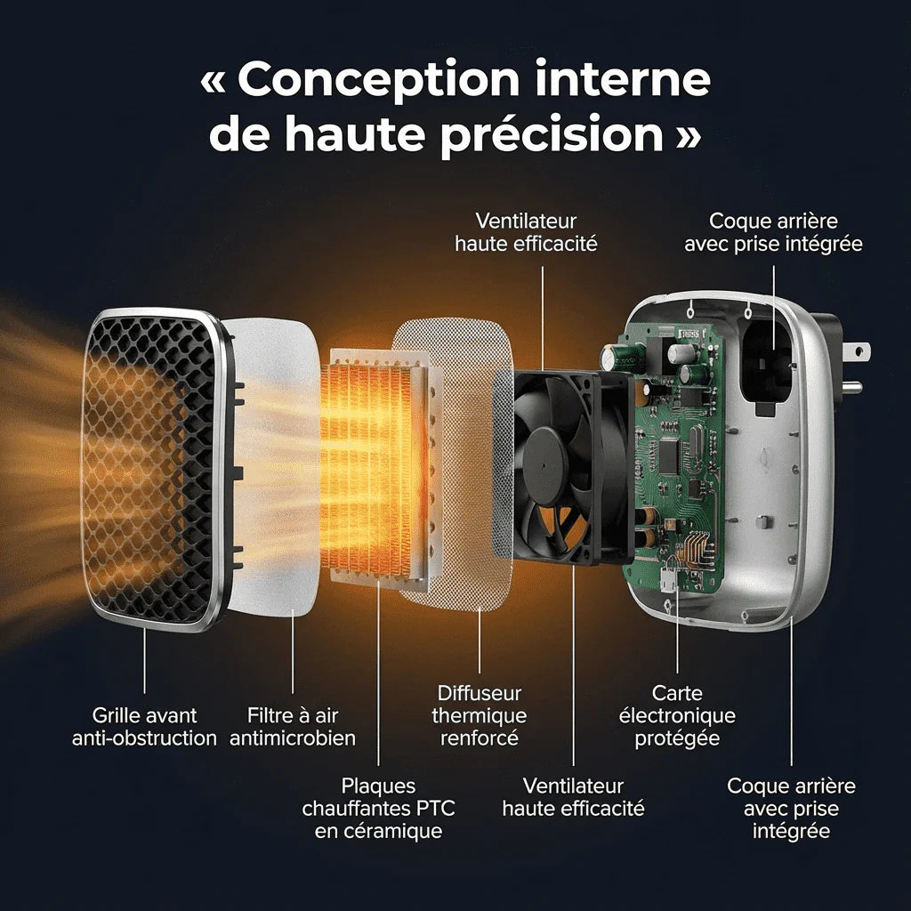 Marcherelle™ – Portable Electric Heater 800W Low Consumption