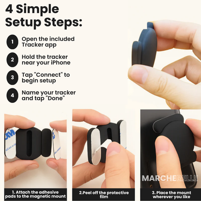 Marcherelle - GPS Tracker No Subscription Required | Compatible with Android & iOS