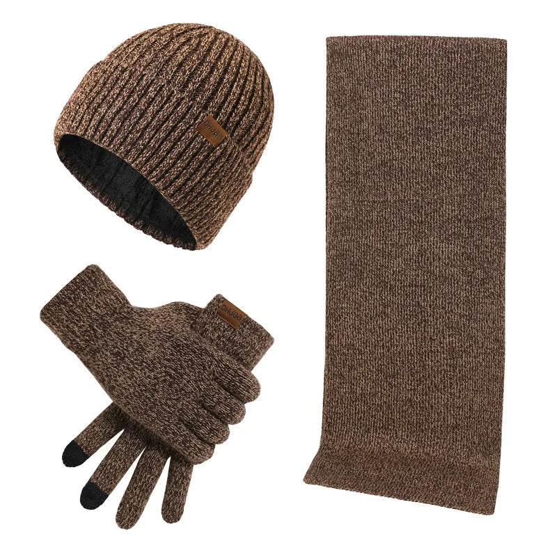 Warm Winter Set with Hat, Scarf, and Gloves