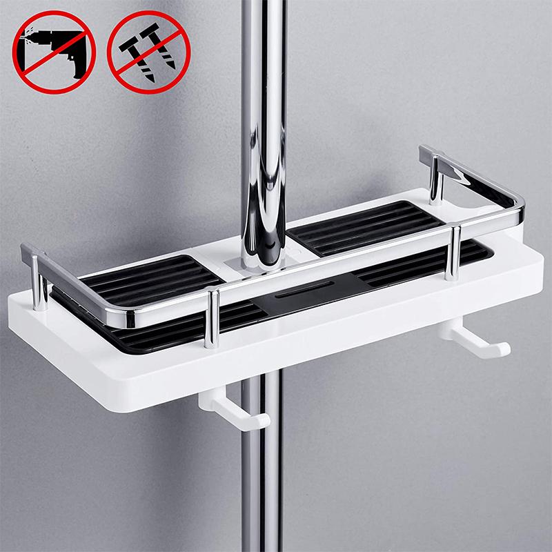 Étagère de Douche Réglatable en Verre pour Rangement Salle de Bain - Foivo