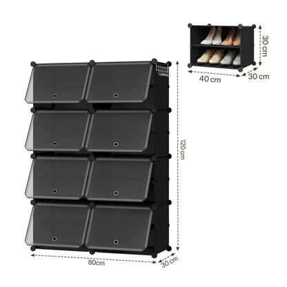 Compact Foldable and Modular Shoe Cabinet