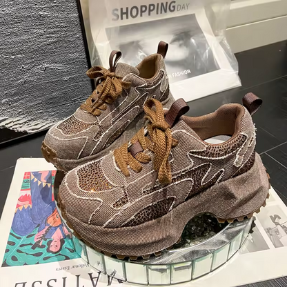 Women's Chunky Sneakers with Glamorous Glitter