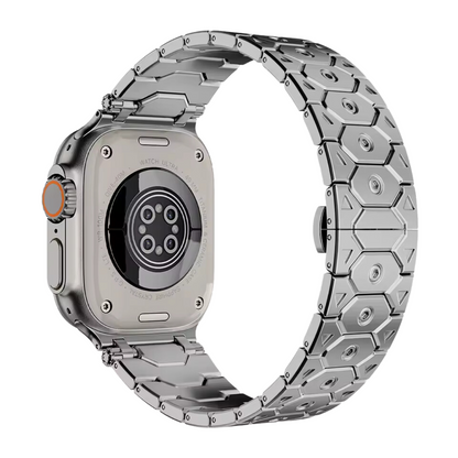 Elegant Black Metal Apple Watch Band
