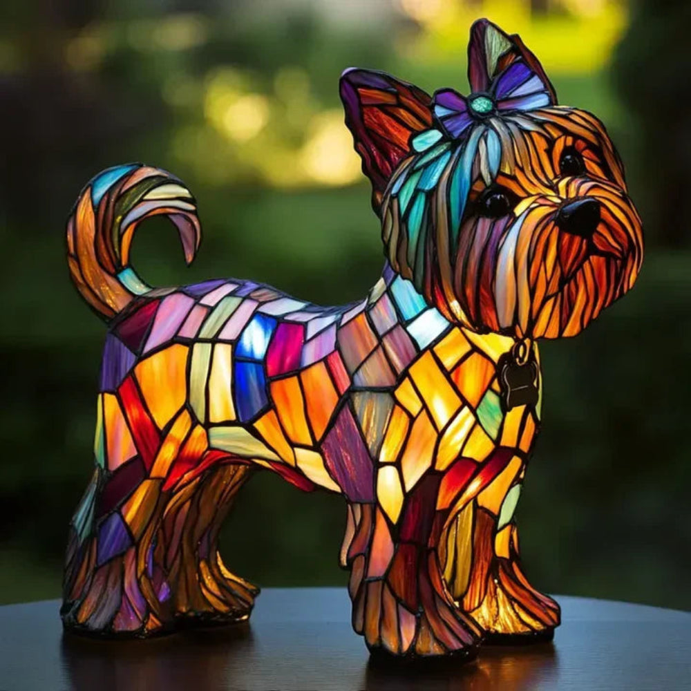 Colored Dog Lamp Retro Style for Dog Lovers