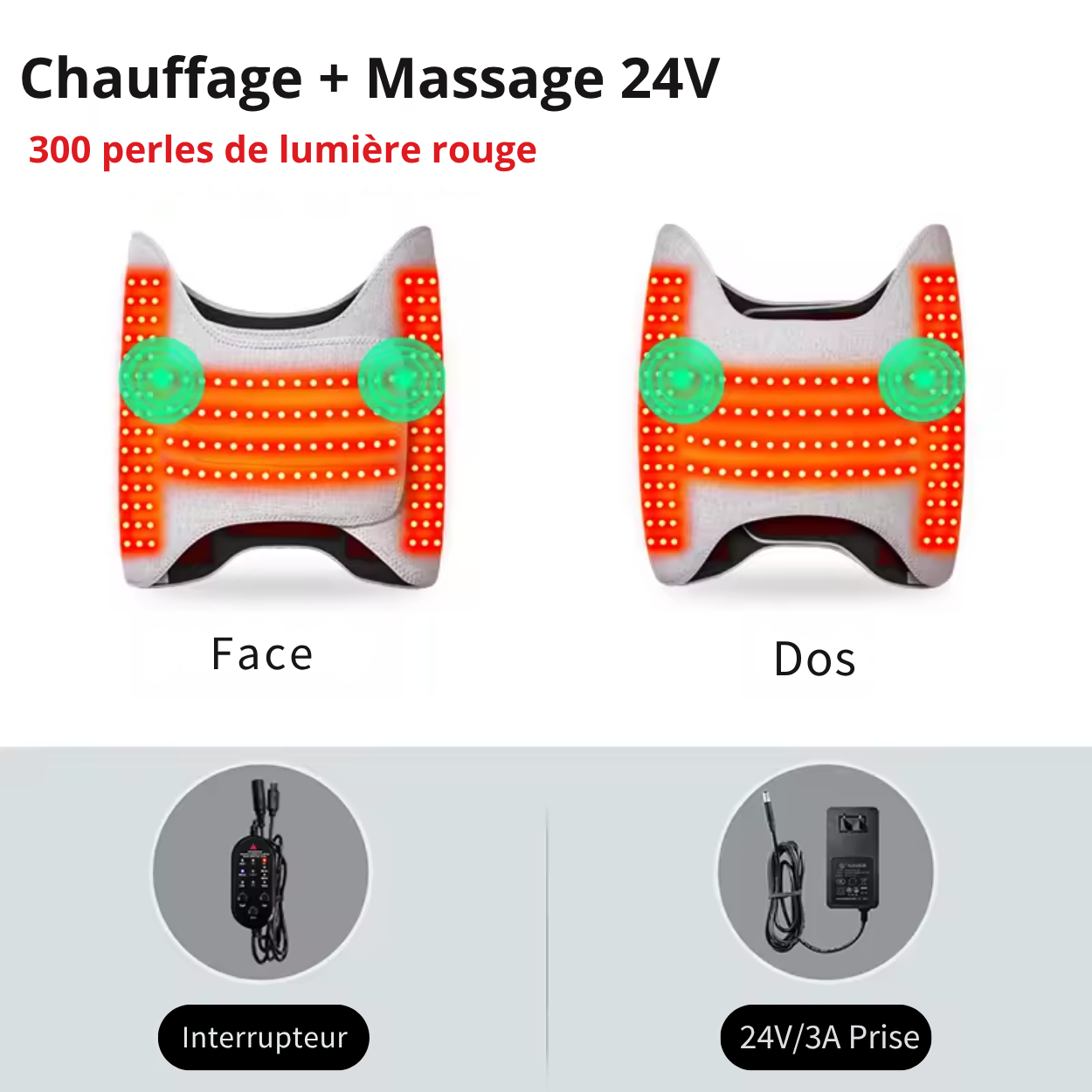 Electric Heating Belt with Massage and Heat