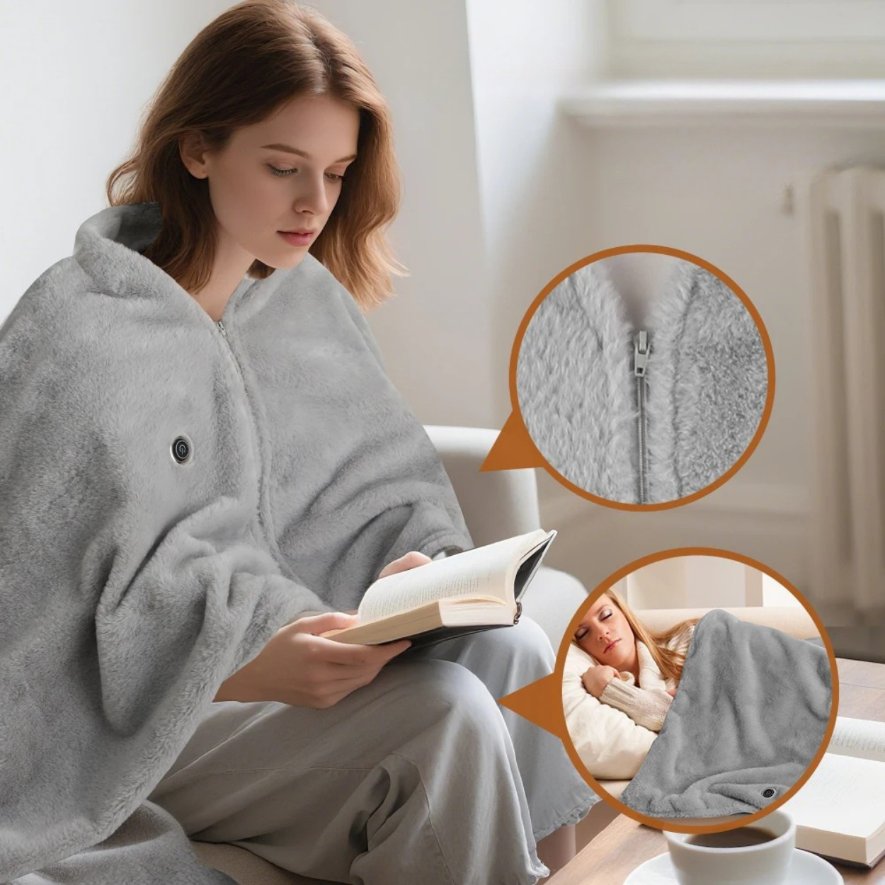 Soft Rechargeable Electric Heating Shawl