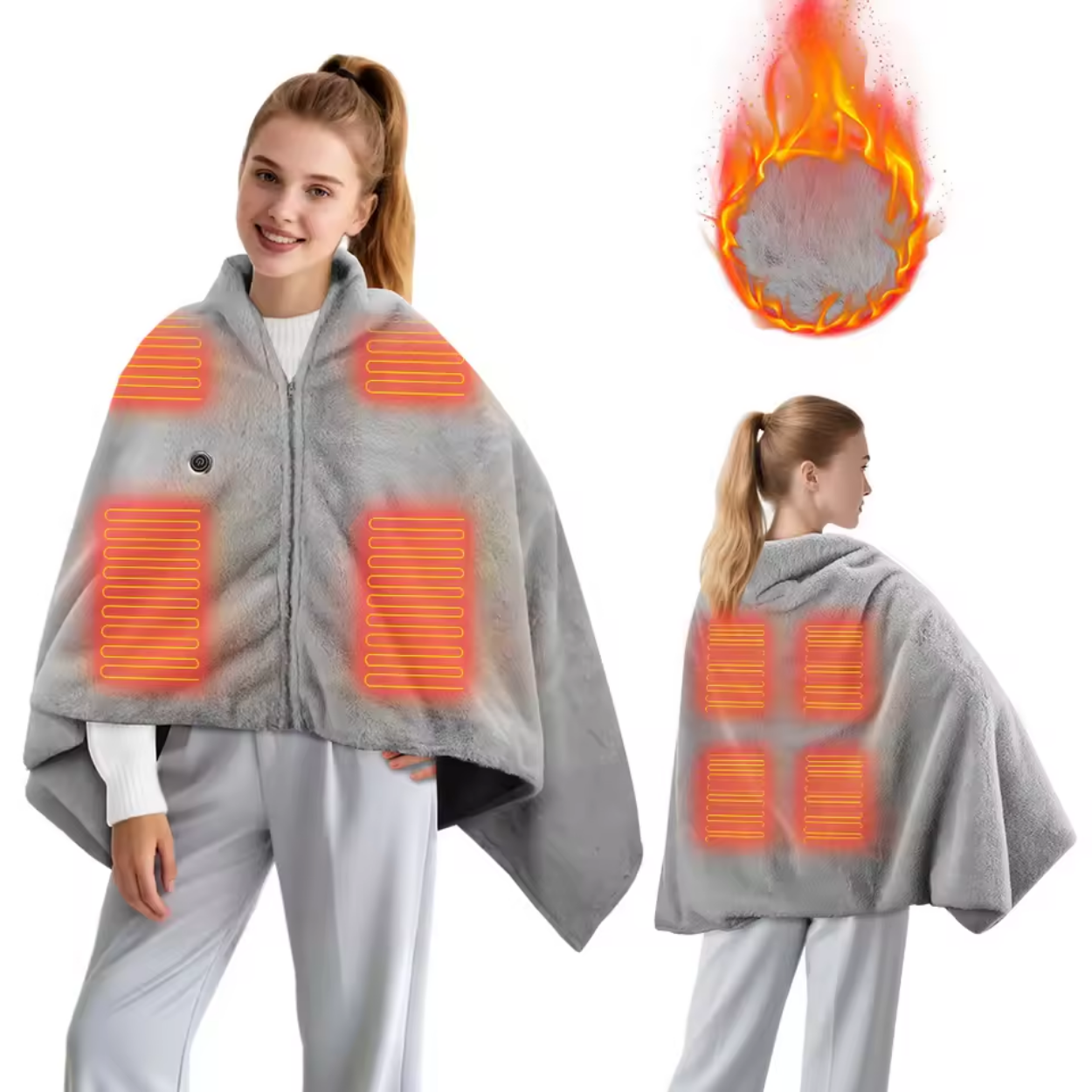 Soft Rechargeable Electric Heating Shawl