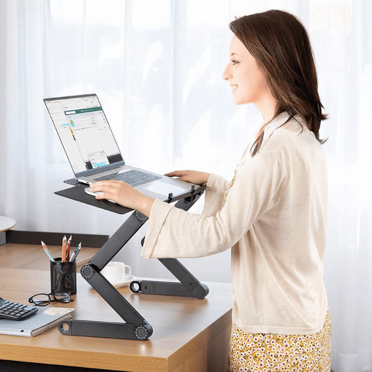 Support Ordinateur Portable Réglable 360° pour Bureau et Maison - Foivo