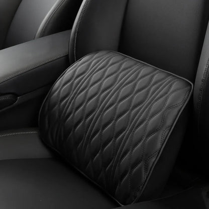 Comfortable faux leather car neck pillow