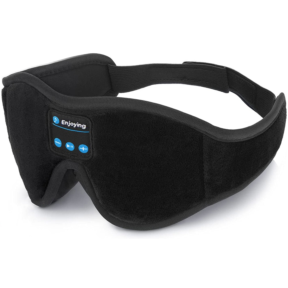 Sleep mask with built-in wireless earphones