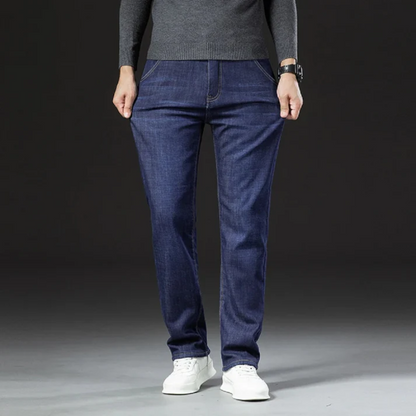 Men's Warm Winter Jeans with Fleece Lining
