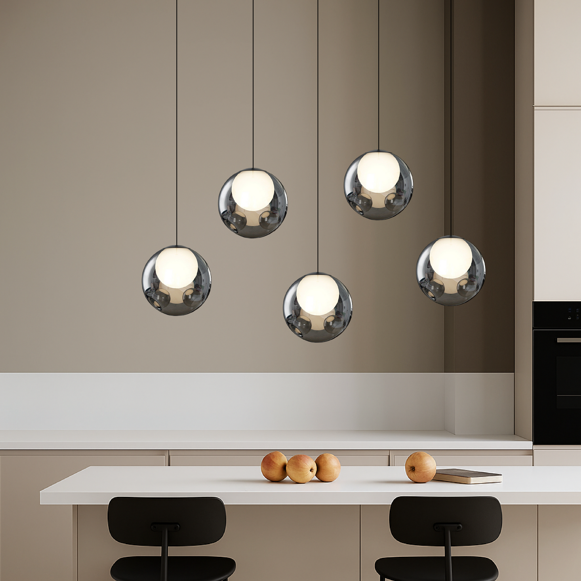 Luminaire Suspendu Verre Italien Élégant - Foivo