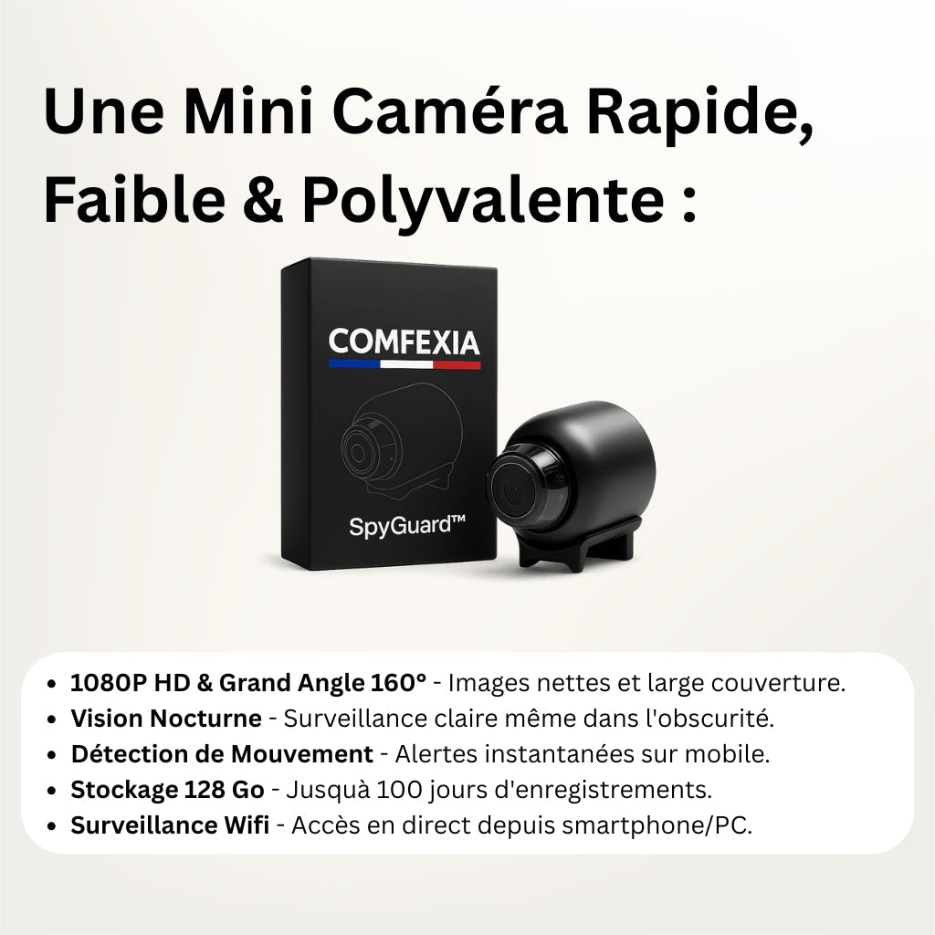 Marcherelle™ – Mini Caméra Espion HD avec Vision Nocturne et Détection de Mouvement