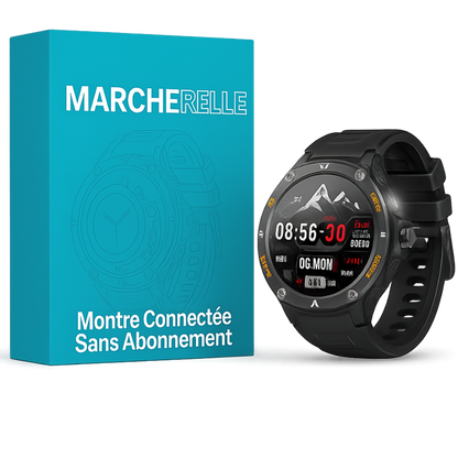 Marcherelle™ – Montre Connectée Homme Écran HD avec Boussole Intégrée