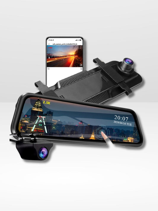 Marcherelle™ – Rétroviseur Dashcam Voiture Full HD – Écran Tactile 10" & Vision Nocturne