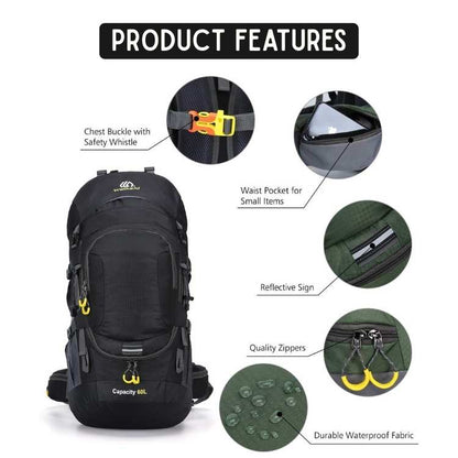 Marcherelle™ – Sac à Dos Tactique Imperméable 60 L pour Aventures Extérieures