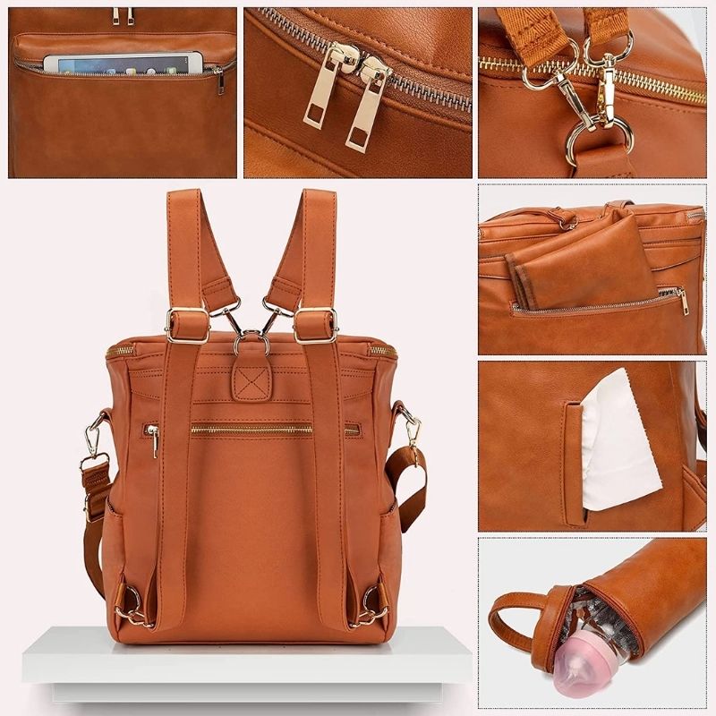 Marcherelle™ – Sac à Langer en Cuir PU Imperméable Élégant & Spacieux