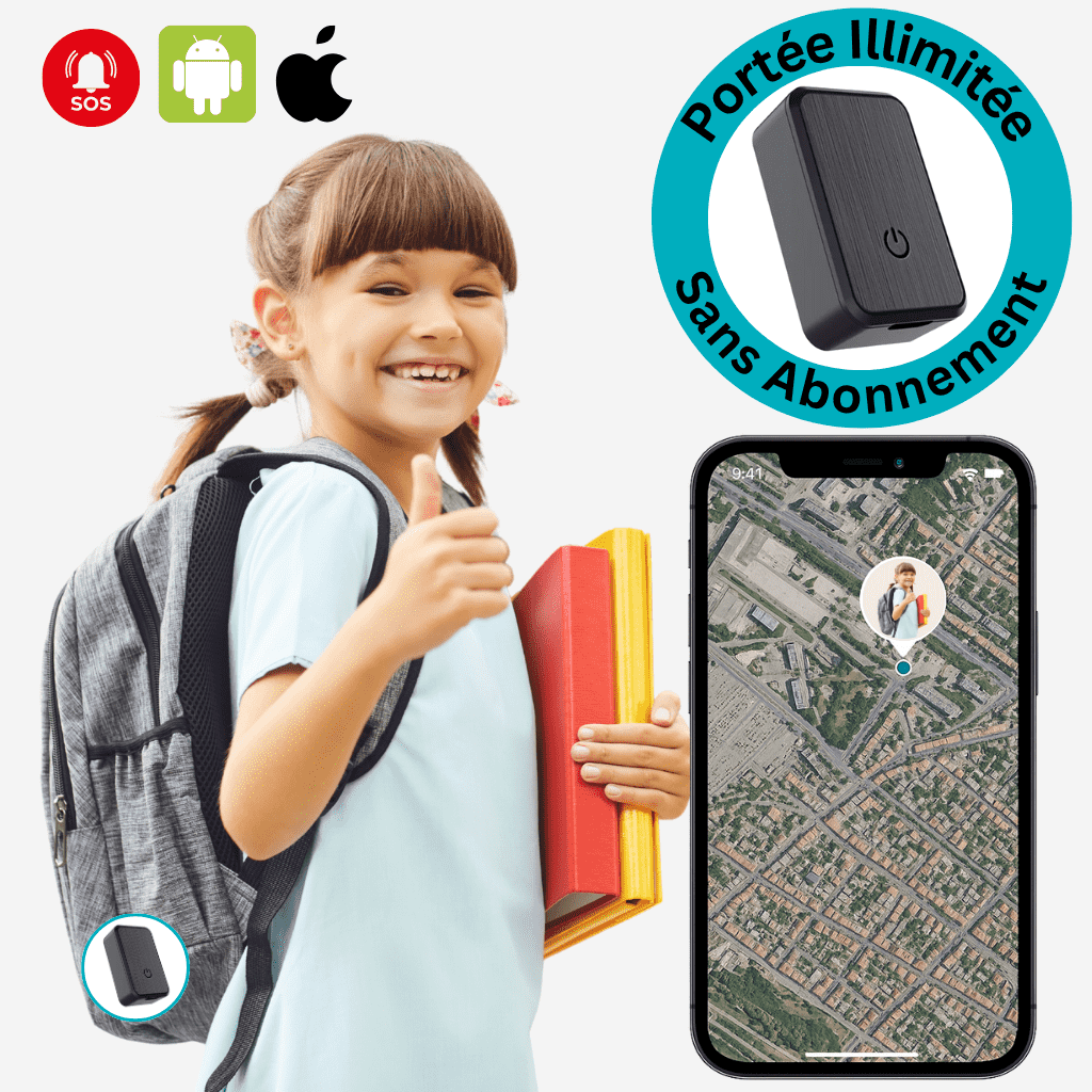 Marcherelle™ – Traceur GPS Enfant Sans Abonnement, Assurez la Sécurité de Votre Enfant