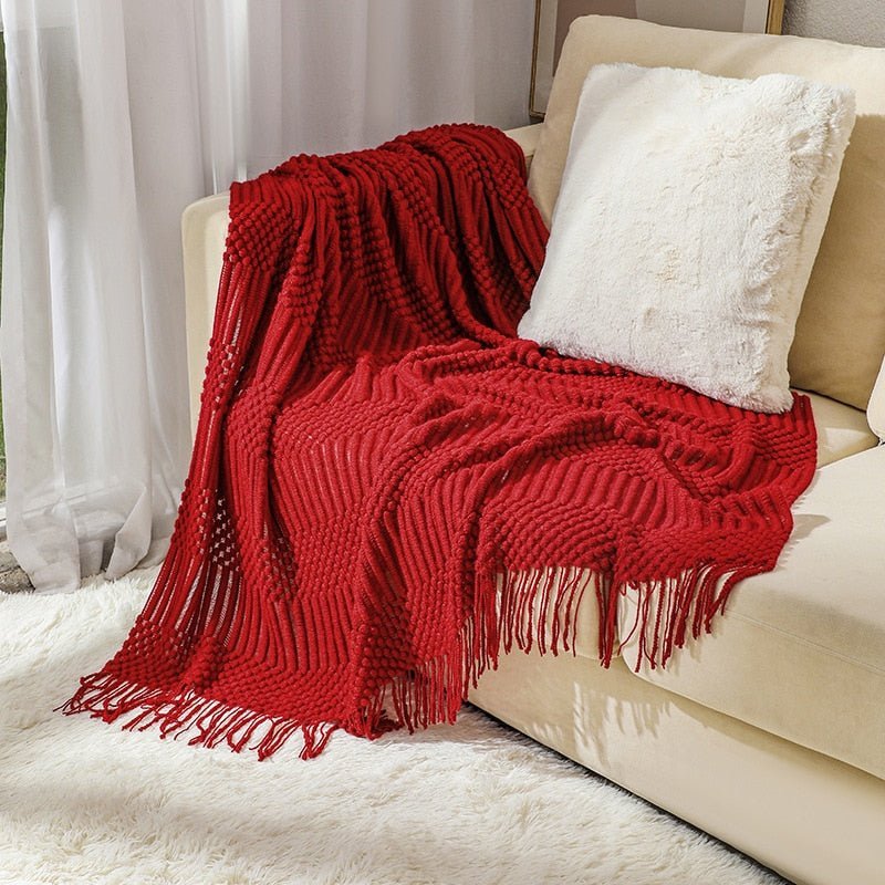 Cozy Knitted Blanket for a Warm Interior