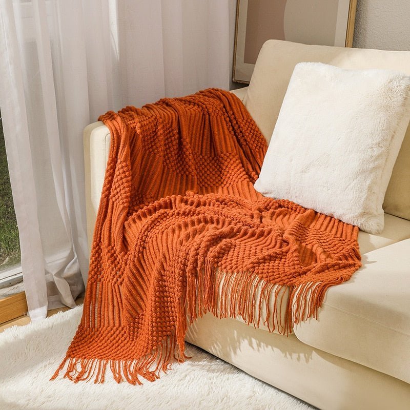 Cozy Knitted Blanket for a Warm Interior