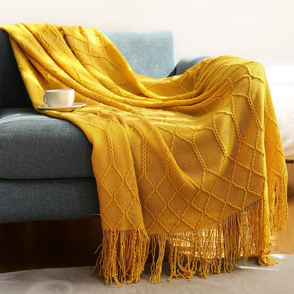 Cozy Knitted Blanket for a Warm Interior