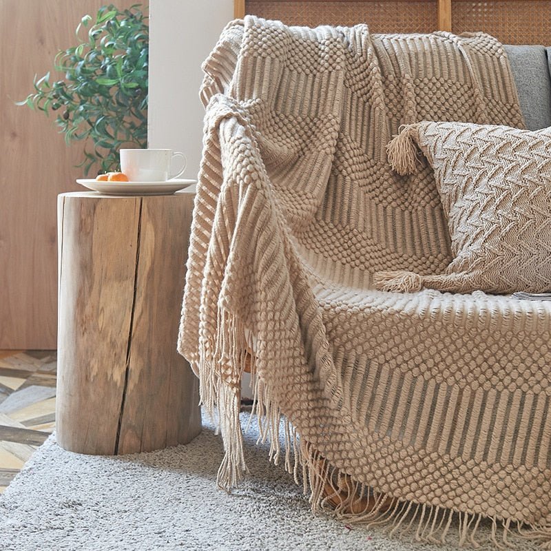 Cozy Knitted Blanket for a Warm Interior