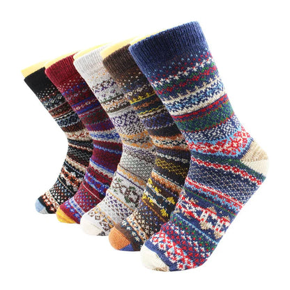 Warm and Soft Wool and Cashmere Socks, 5 Pairs