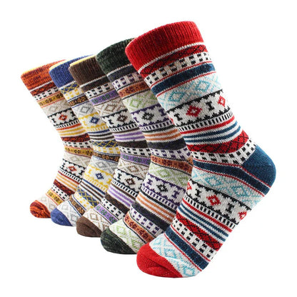 Warm and Soft Wool and Cashmere Socks, 5 Pairs