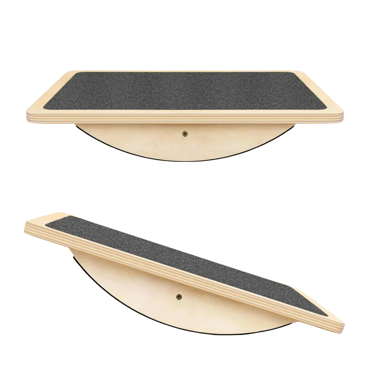 Solid Wood Balance Board with Non-Slip Surface