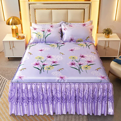 Soft bed skirts in luxurious velvet