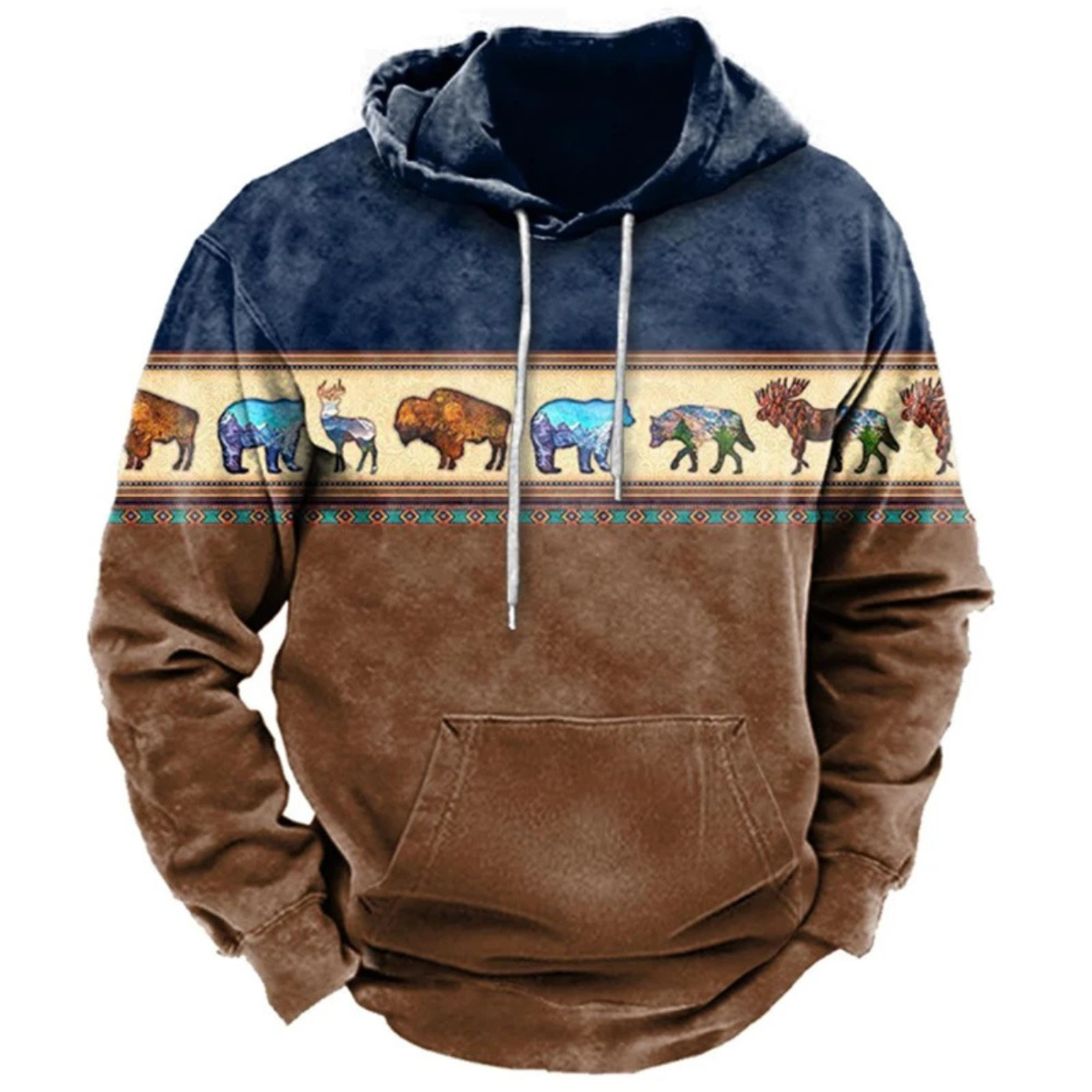 Colorful and Comfortable Printed Streetwear Hoodie