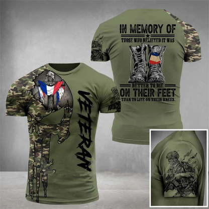 Men's Military Style Camouflage Army T-Shirt