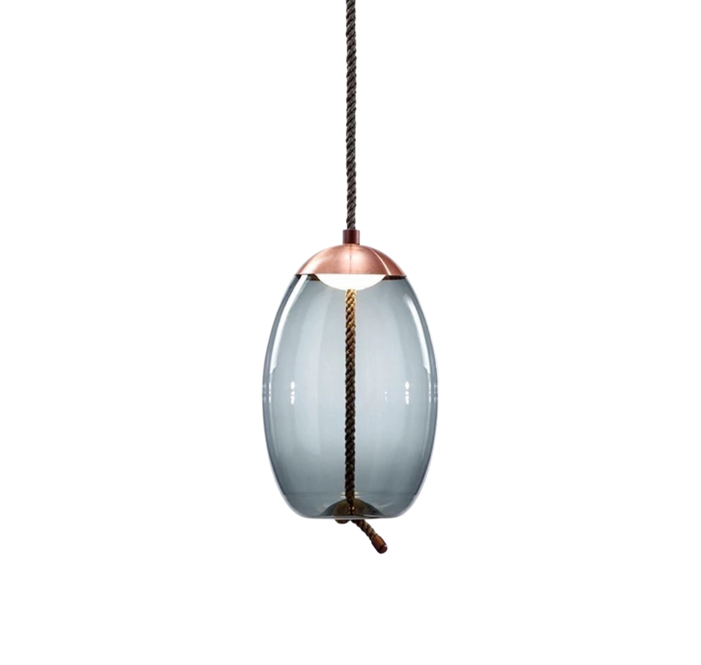 Hanging Lamp in Pink Gold Hemp
