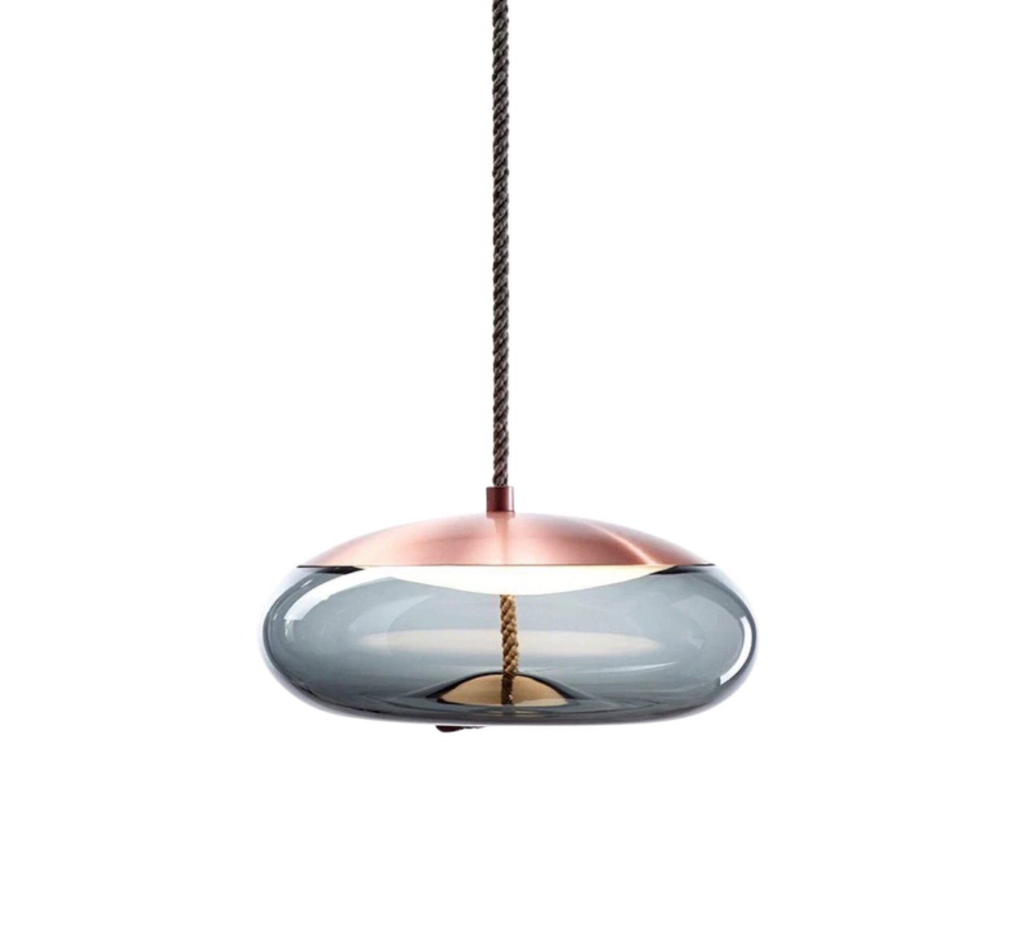 Hanging Lamp in Pink Gold Hemp