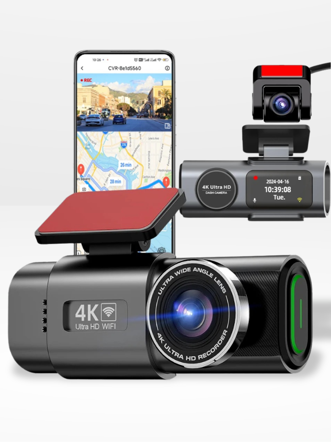 Caméra de Voiture 4K Full HD avec Enregistrement Continu - Marcherelle