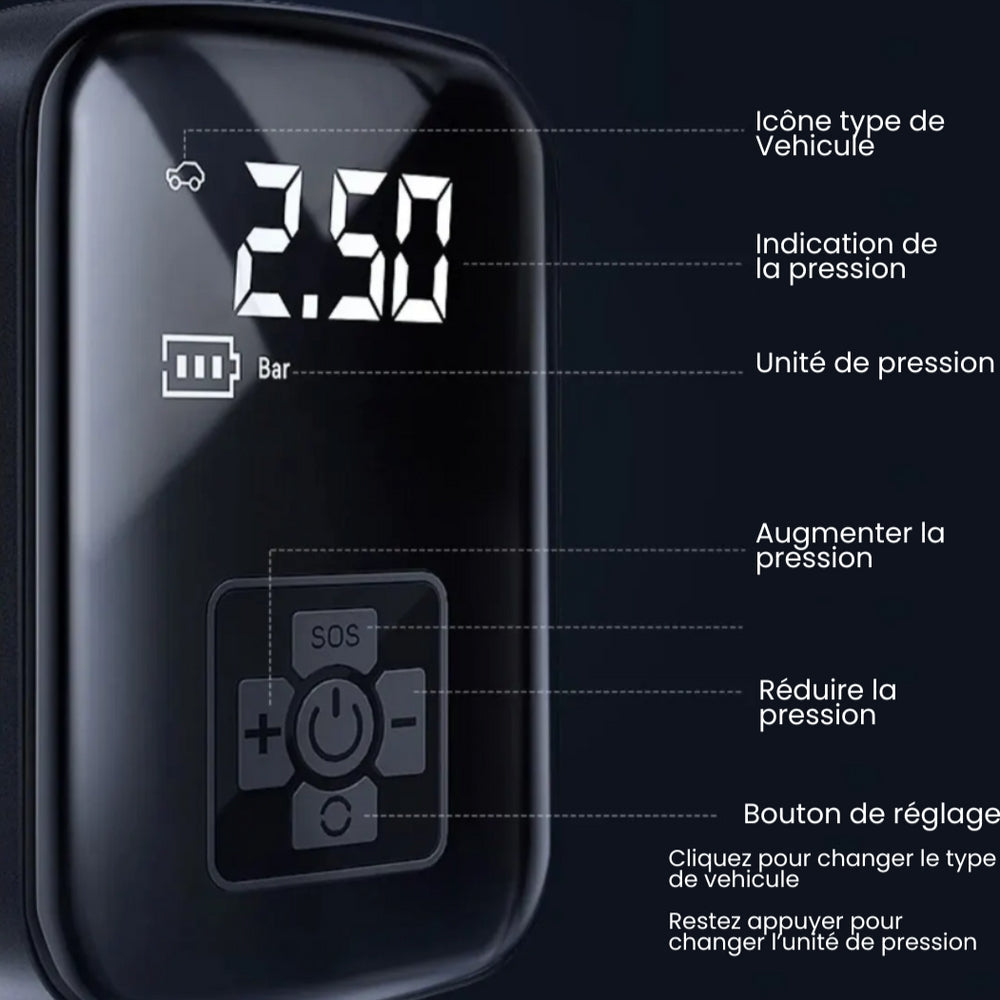 Portable Rechargeable Wireless Air Compressor