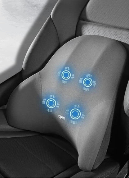 Car Massage Cushion with Vibrations and Adjustable Headrest