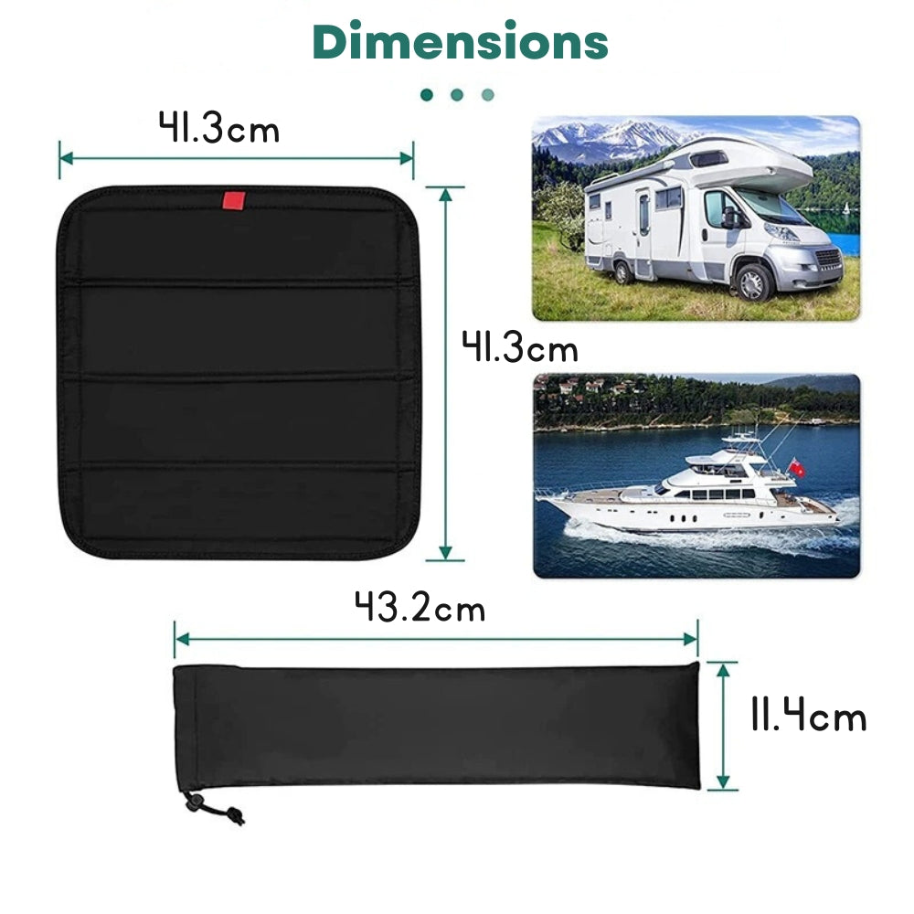 Rolled and Stylish Caravan Window Shade
