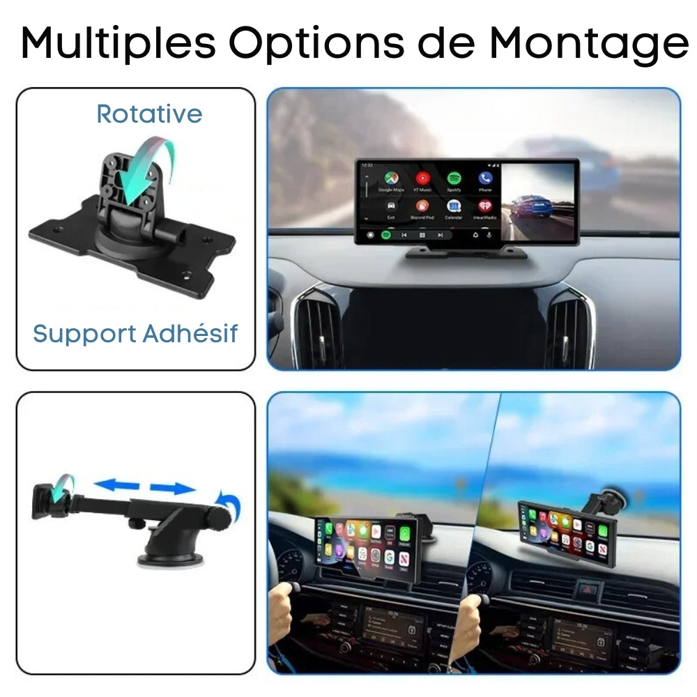 CarPlay Navigation Screen with Built-in Rear Camera