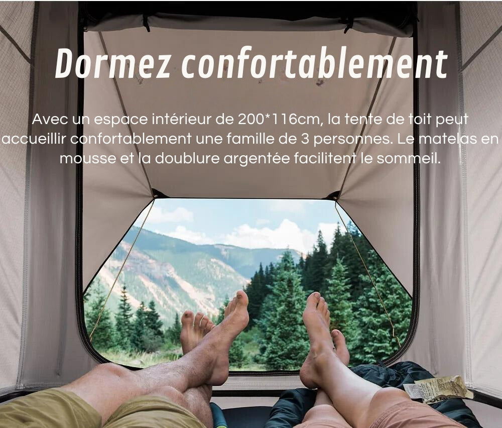 High Rigidity Roof Tent for Comfortable Camping